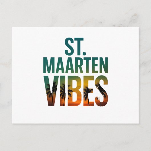 Carte Postale St. Maarten vibes Caribbean island postcard (Devant)