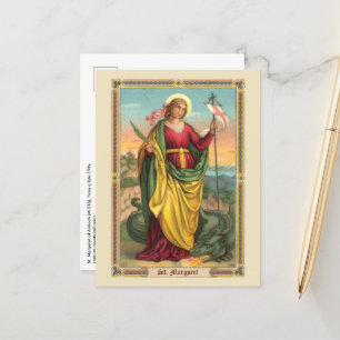 Carte Postale St Margaret avec le dragon et la bannière de résur