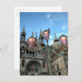 Carte Postale St. Marks et Lampe, Venise, Italie (Devant / Derrière)