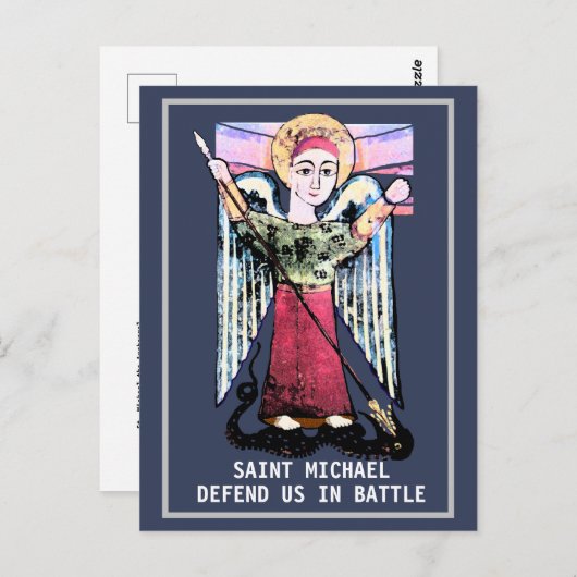 Carte Postale St Michael defend us  (Devant / Derrière)