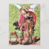 CARTE POSTALE ST. MICHAEL, DRAGON ET JUSTICE (Devant)