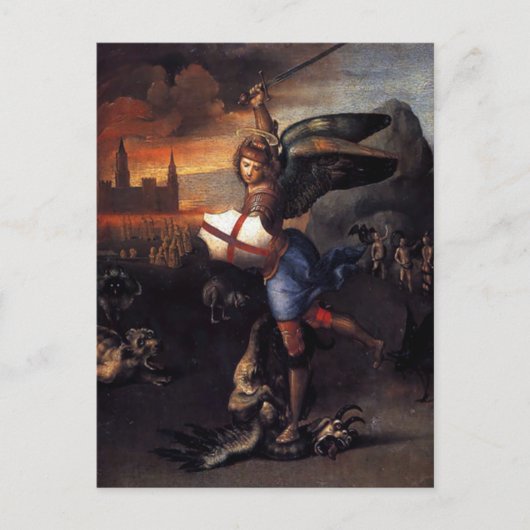 Carte postale St Michael & Dragon Raphael (Devant)