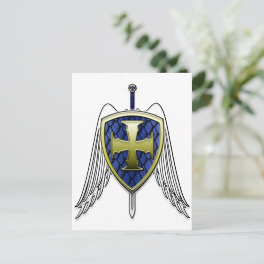Carte Postale St Michael - Dragon Scale Shield (Debout devant)