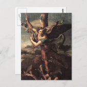 Carte Postale St Micheal et le diable (Devant / Derrière)