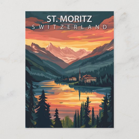 Carte Postale St. Moritz Switzerland Travel Alpine Winter (Devant)