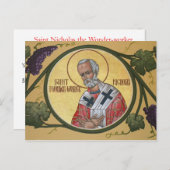 Carte Postale St. Nicholas the Wonder-Worker Prayer Card (Devant / Derrière)