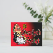 Carte postale St. Nicholas Wesolych Swiat (Debout devant)
