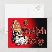 Carte postale St. Nicholas Wesolych Swiat (Devant / Derrière)