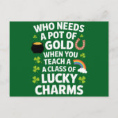 Carte Postale St patrick acher Lucky Charm Clover Irlandais (Devant)