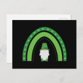 Carte Postale St patrick Gnome et Rainbow (Devant / Derrière)