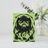 Carte Postale St patrick - Pekingese Silhouette - Galets (Debout devant)