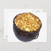 Carte Postale St Patrick&- Pot d'or (Devant / Derrière)