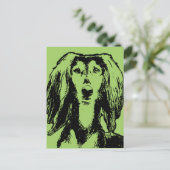 Carte Postale St patrick - Saluki Silhouette (Debout devant)