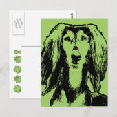 Carte Postale St patrick - Saluki Silhouette (Devant / Derrière)