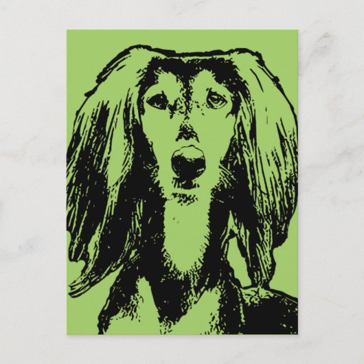Carte Postale St patrick - Saluki Silhouette (Devant)
