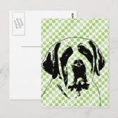Carte Postale St patrick - St Bernard Silhouette (Devant / Derrière)