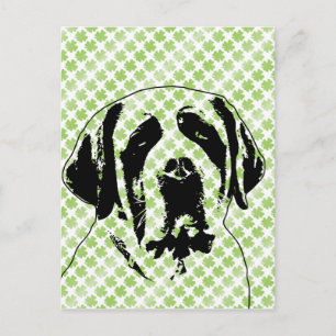 Carte Postale St patrick - St Bernard Silhouette