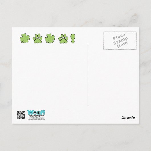 Carte Postale St patrick - Vizsla Silhouette - Reagan (Dos)