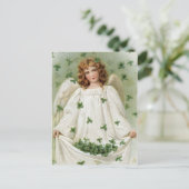 Carte Postale St. Patricks Angel vous apporte bonne chance (Debout devant)