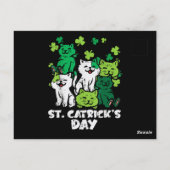 Carte Postale St Patricks Catricks Day Cats Saint Pattys (Dos)