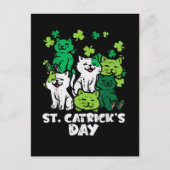 Carte Postale St Patricks Catricks Day Cats Saint Pattys (Devant)