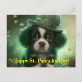 Carte postale St Patrick's Day avec un mignon chio (Devant)