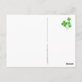 Carte Postale St. Patrick's Day Clover + vos idées (Dos)