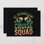 Carte Postale St Patrick's Day Cruise Squad Amusant Famille Matc (Devant / Derrière)