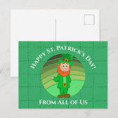 Carte Postale St. Patrick's Day Distressed Irish Leprechaun (Devant / Derrière)