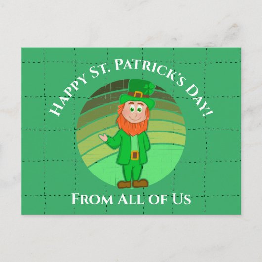 Carte Postale St. Patrick's Day Distressed Irish Leprechaun (Devant)