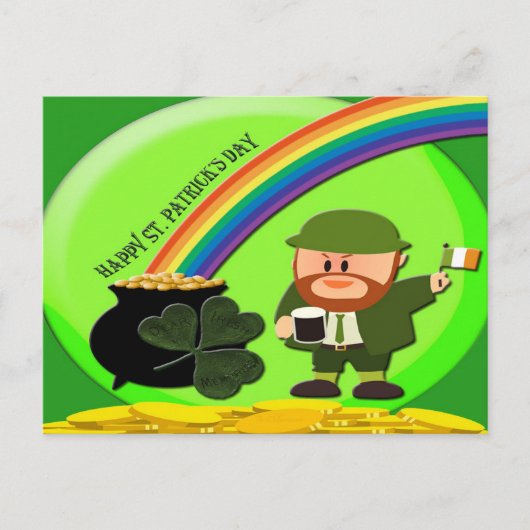 Carte Postale St. Patrick's Day End of Rainbow (Devant)