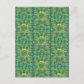 CARTE POSTALE ST. PATRICK'S DAY FOLK ART SHAMROCKS N'LADYBUGS (Devant)