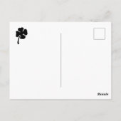 Carte Postale St. Patrick's Day Four Leaf Gold Clover (Dos)