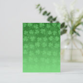 Carte Postale St. Patrick's Day green shamrock ombre motif (Debout devant)