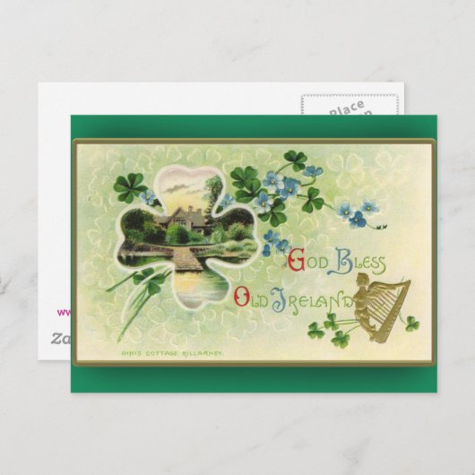 Carte Postale St. Patrick's Day Greeting Cards Killarney Castle (Devant / Derrière)