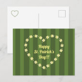 Carte Postale St. Patricks Day Heart (Devant / Derrière)