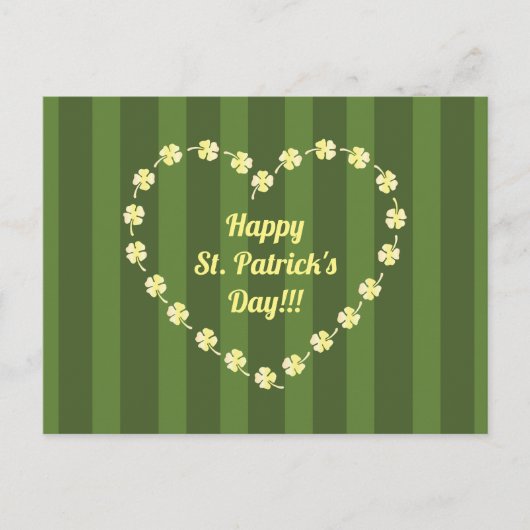 Carte Postale St. Patricks Day Heart (Devant)