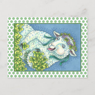 CARTE POSTALE ST. PATRICK'S DAY IRISH EWE, SHEEP POSTCARD