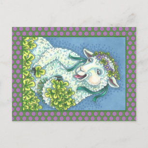 CARTE POSTALE ST. PATRICK'S DAY IRISH EWE, SHEEP POSTCARD