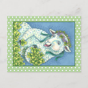 CARTE POSTALE ST. PATRICK'S DAY IRISH EWE, SHEEP POSTCARD