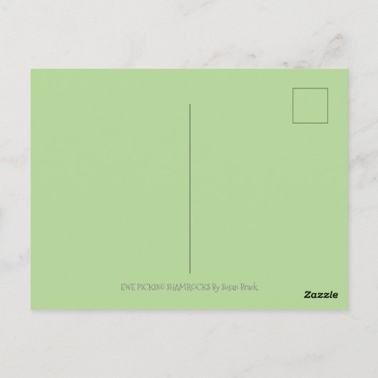 CARTE POSTALE ST. PATRICK'S DAY IRISH EWE, SHEEP POSTCARD (Dos)