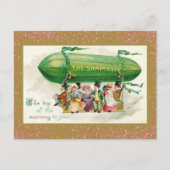 Carte Postale St Patrick's Day Irlandais Zeppelin Rose Parties s (Devant)