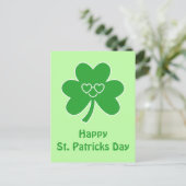Carte Postale St. Patrick's Day Joyeux Sourire Trèfle Trèfle Pos (Debout devant)
