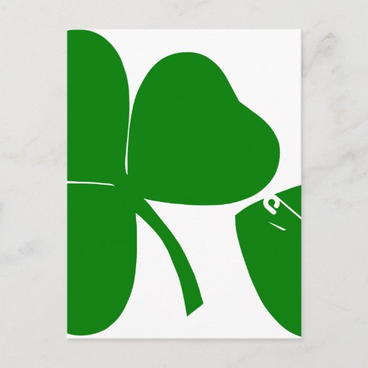 Carte Postale St Patrick's Day - Obtenez Lucky 3 + 1 feuilles =  (Devant)