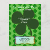 Carte Postale St. Patrick's Day Party Four Leaf Clover & Motif (Devant)