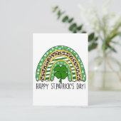 Carte Postale St. Patrick's Day Rainbow Green (Debout devant)
