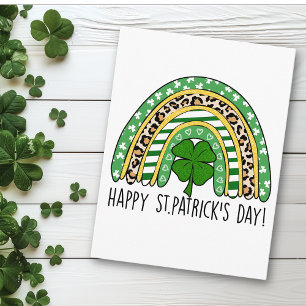 Carte Postale St. Patrick's Day Rainbow Green