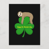 Carte postale St. Patrick's Day Sloth (Devant)