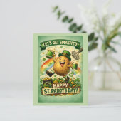 Carte Postale St. Patrick's Day Smashed Spud Funny Greeting Card (Debout devant)