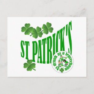 Carte Postale St Patrick's, ivre comme un léprechun